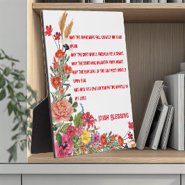 Saint Patrick's Day Irish Sessing Floral Collage Fotoplatte