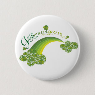 Saint Patrick's Day Irish Shenanigans Kleeblatt Button