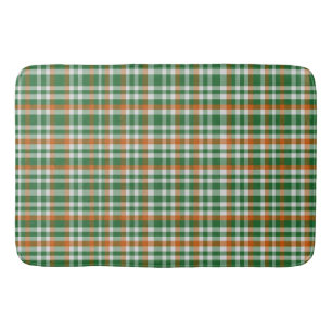 Saint Patrick's Day Irland Flaggenfarbener Gingham Badematte