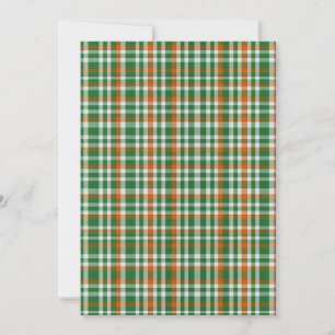 Saint Patrick's Day Irland Flaggenfarbener Gingham Feiertagskarte