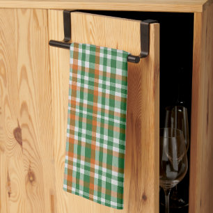 Saint Patrick's Day Irland Flaggenfarbener Gingham Geschirrtuch