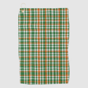 Saint Patrick's Day Irland Flaggenfarbener Gingham Golfhandtuch