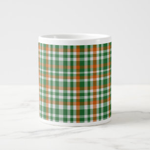 Saint Patrick's Day Irland Flaggenfarbener Gingham Jumbo-Tasse