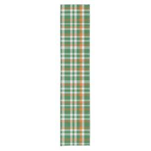 Saint Patrick's Day Irland Flaggenfarbener Gingham Kurzer Tischläufer