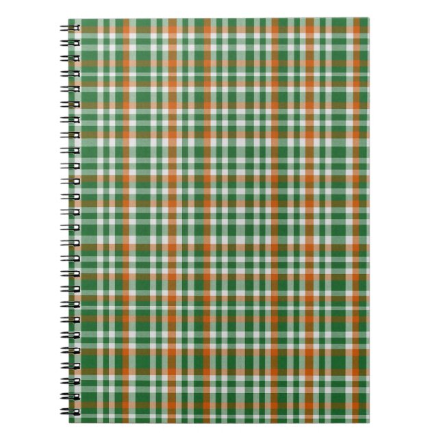 Saint Patrick's Day Irland Flaggenfarbener Gingham Notizblock (Vorderseite)