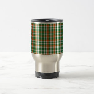 Saint Patrick's Day Irland Flaggenfarbener Gingham Reisebecher