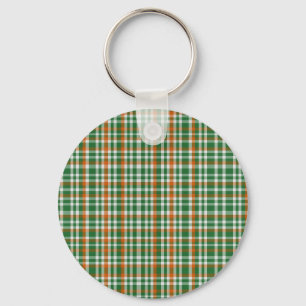 Saint Patrick's Day Irland Flaggenfarbener Gingham Schlüsselanhänger