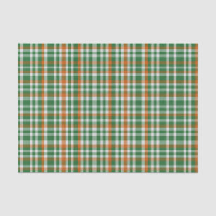 Saint Patrick's Day Irland Flaggenfarbener Gingham Seidenpapier