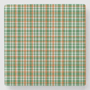 Saint Patrick's Day Irland Flaggenfarbener Gingham Steinuntersetzer
