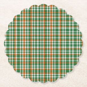 Saint Patrick's Day Irland Flaggenfarbener Gingham Untersetzer