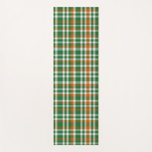 Saint Patrick's Day Irland Flaggenfarbener Gingham Yogamatte