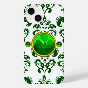 SAINT PATRICK'S DAY KLEEBLATT MIT GREEN DAMASK Case-Mate iPhone HÜLLE