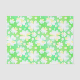Saint Patrick's Day Kleeblatts Retro Wasserfarbe Seidenpapier