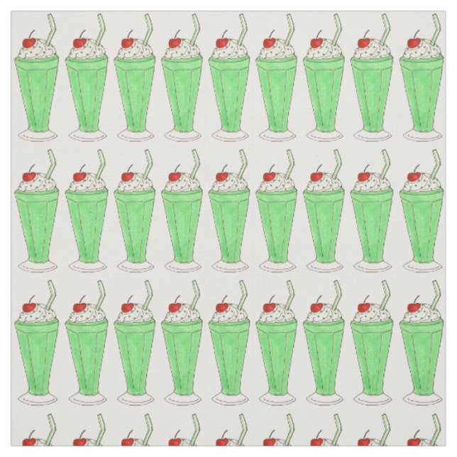 Saint Patrick's Day Mint Green Milkshake Shake Stoff (Muster)