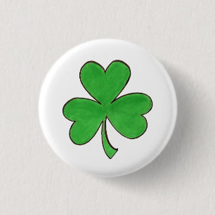 Saint Patrick's Day Party Grünes Kleeblatt Klee Button