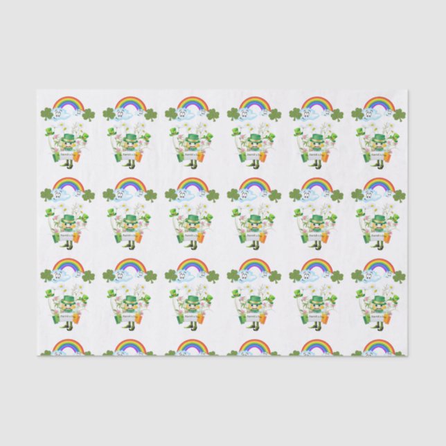 Saint Patrick's Day Tissue Rainbow Seidenpapier (Vorderseite)