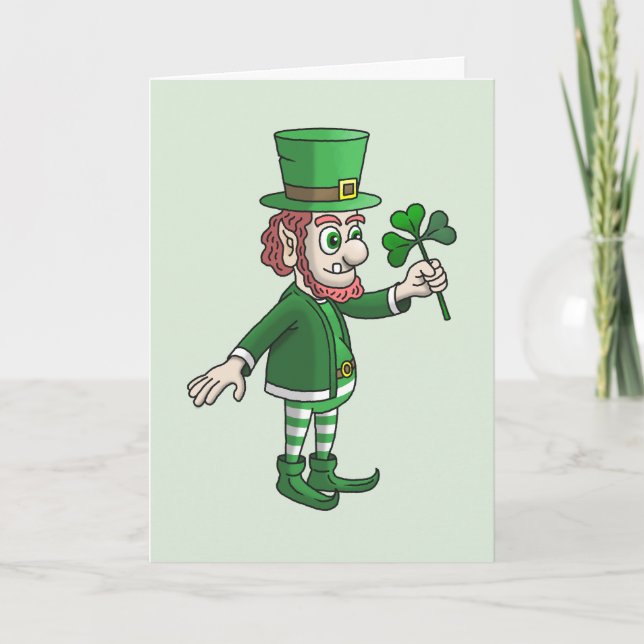 Saint Patrick's Day with Leprechaun Karte (Vorderseite)