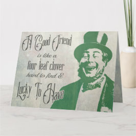 Saint Patricks Friendship Vintage Typography Karte