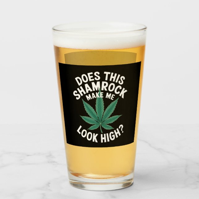 Saint Patricks Funny Party für Typ Große Parade Glas (Vorne (Gefüllt))