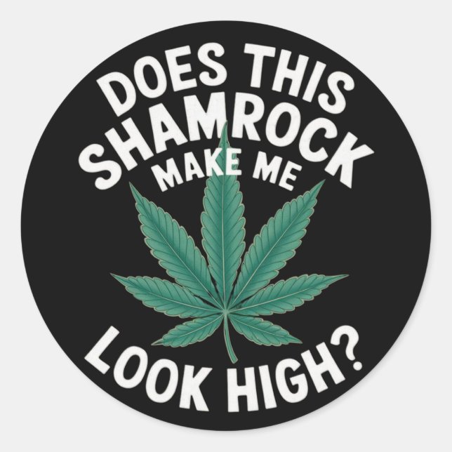 Saint Patricks Funny Party für Typ Große Parade Runder Aufkleber (Vorderseite)