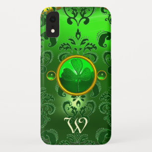 SAINT PATRICK'S KLEEBLATT GREEN DAMASK MONOGRAM Case-Mate iPhone HÜLLE