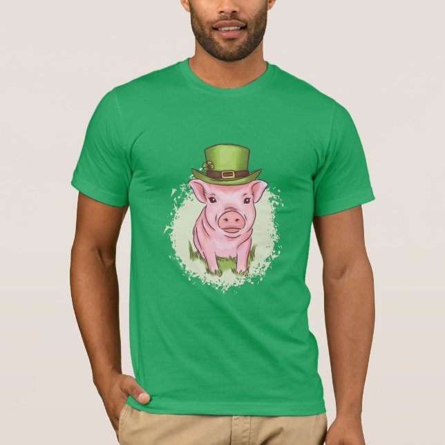 Saint Patricks Pig T-Shirt (Vorderseite)