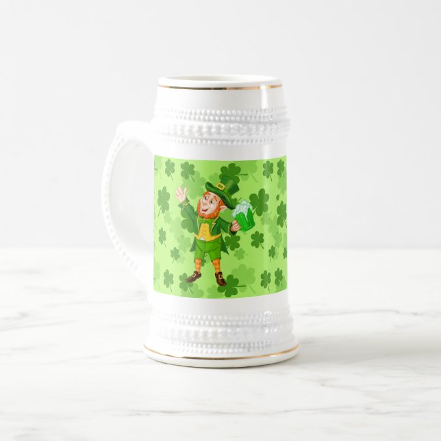 Saint Patricks Stein Bierglas (Vorderseite Links)