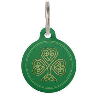 SAINT PATRICS KELTISCHES KREUZ GRÜN HAUSTIERMARKE