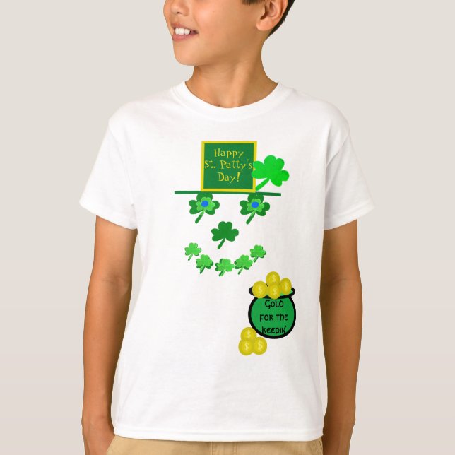 Saint Patty's Day Kleeblatts Spaß T - Shirt (Vorderseite)