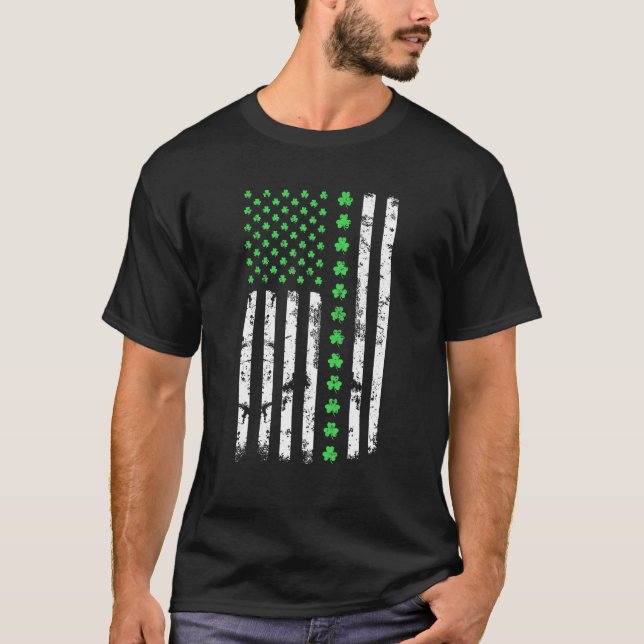 Saint Pattys Irish St Patricks Day Kleeblatt Ameri T-Shirt (Vorderseite)