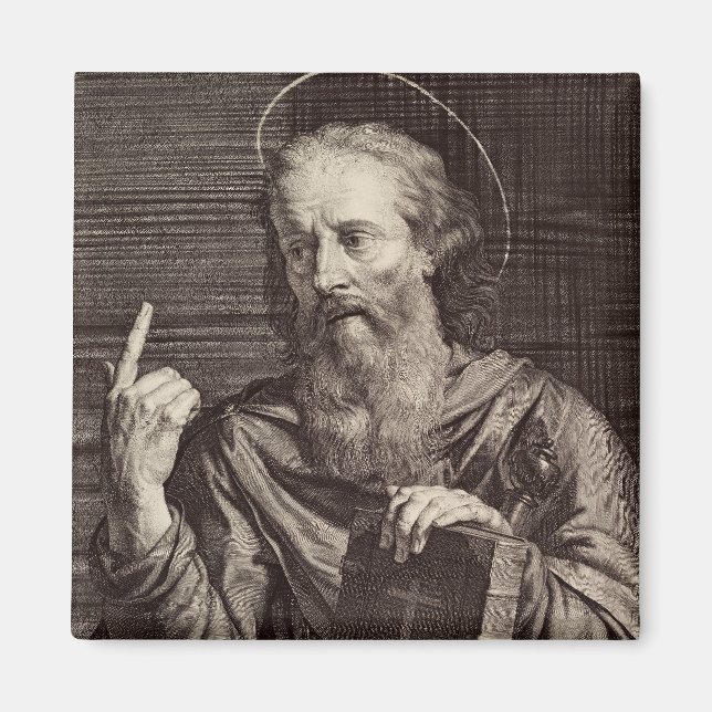 Saint Paul der Apostel von Philippe de Champaigne Magnet (Vorne)