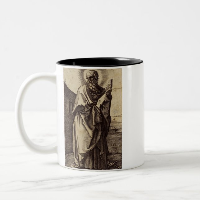 Saint Paul der Apostel Zweifarbige Tasse (Links)