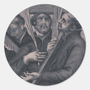 Saint Paul Miki Japanisch Katholische Evangelien Runder Aufkleber