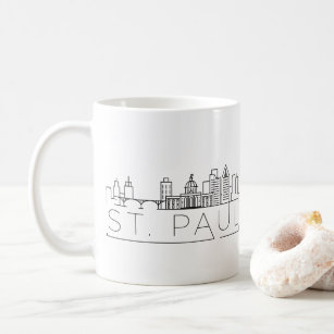 Saint Paul, Minnesota   City Stylized Skyline Kaffeetasse