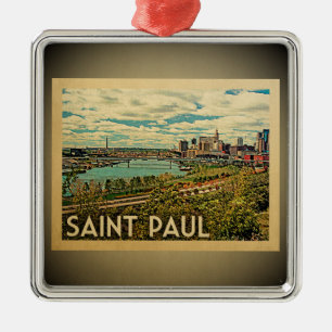 Saint Paul Minnesota Ornament Vintage Travel St Aus Metall