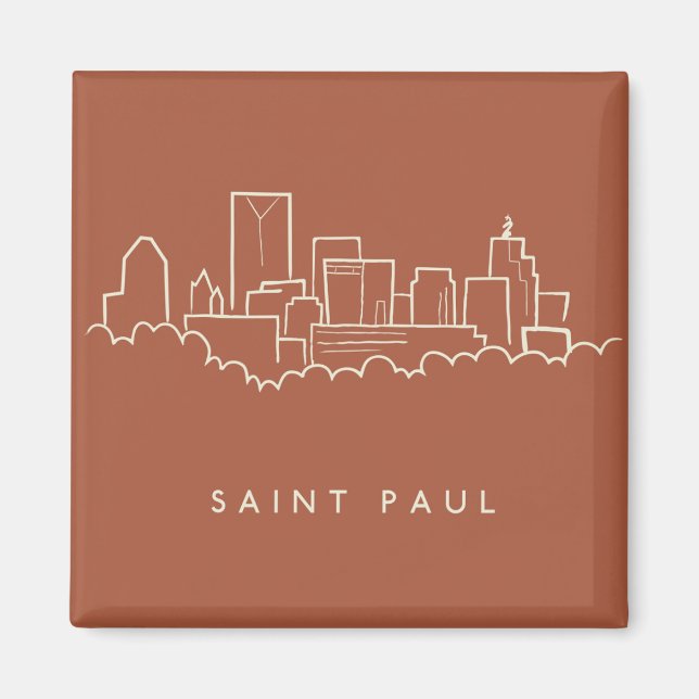 Saint Paul, Minnesota Skyline Magnet (Vorne)