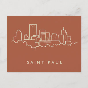 Saint Paul, Minnesota Skyline Postkarte
