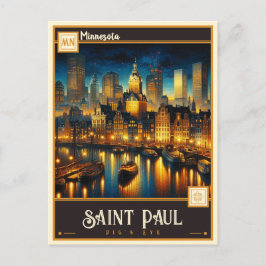 Saint Paul, Minnesota | VINTAG Postkarte