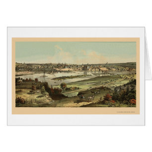 Saint Paul, panoramische Karte Mangans - 1874