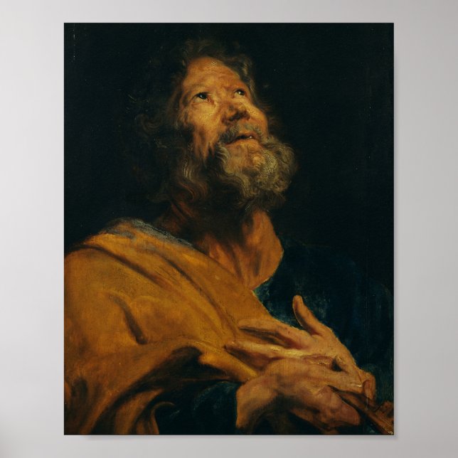Saint Peter von Antoon van Dyck Poster (Vorne)