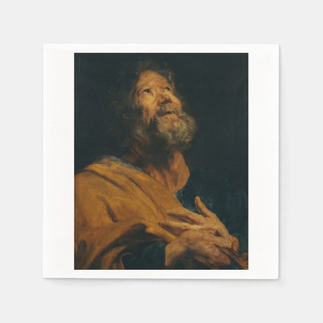 Saint Peter von Antoon van Dyck Serviette (Vorderseite)