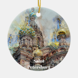 Saint Petersburg Russia Christmas Ornament