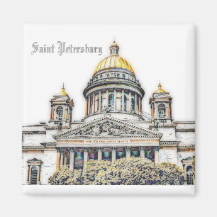 Saint Petersburg Russia City View Landscape Magnet