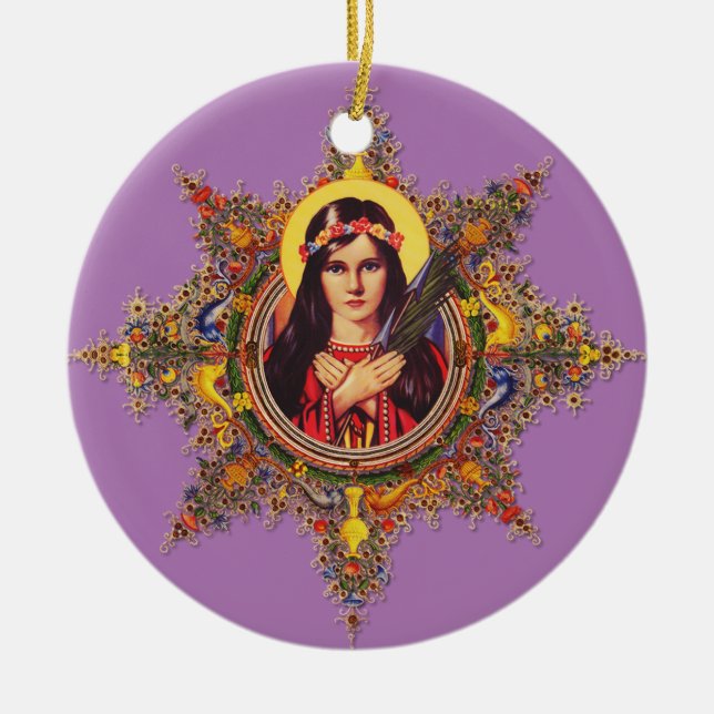 Saint Philomena Keramik Ornament (Vorne)