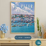 Saint-Pierre-Port Poster<br><div class="desc">Saint-Pierre Port ist die Hauptstadt der Insel und die Brücke von Guernsey auf den Kanalinseln sowie ihr Haupthafen. Es ist eine Stadt und eine Gemeinde (im lokalen administrativen Sinne), deren Name meist in anglikanischer Form erscheint: St. Peter Port. Die meiste gesprochene Sprache ist nämlich Englisch.</div>