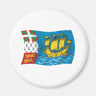 Saint-Pierre und Miquelon Flagge Magnet