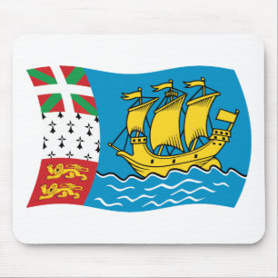Saint-Pierre und Miquelon Flagge Mauspad