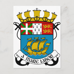 Saint Pierre und Miquelon (Frankreich) Wappen Postkarte