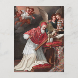 Saint Pius V und das Wunder der Römischen Schule Postkarte