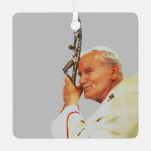 Saint Pope John Paul II Ornament Aus Metall